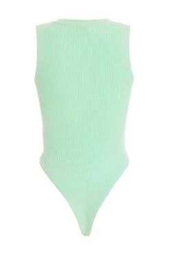 Mint Ribbed Button Bodysuit 12 Mint Ribbed Button Bodysuit -Chic Summer Shop 00100038462 ZB