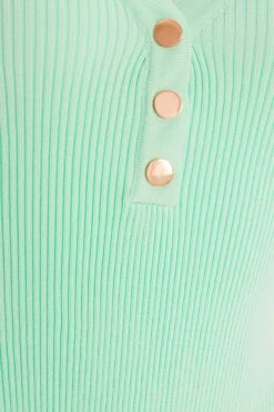 Mint Ribbed Button Bodysuit 13 Mint Ribbed Button Bodysuit -Chic Summer Shop 00100038462 ZS