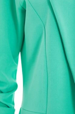 Mint Ruched Sleeve Blazer -Chic Summer Shop 00100038475 ZS