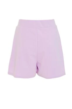 Lilac Buckle Detail High Waist Shorts 12 Lilac Buckle Detail High Waist Shorts -Chic Summer Shop 00100038507 ZB
