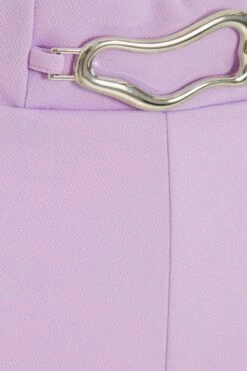 Lilac Buckle Detail High Waist Shorts 13 Lilac Buckle Detail High Waist Shorts -Chic Summer Shop 00100038507 ZS