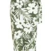 Khaki Floral Split Maxi Skirt 1 Khaki Floral Split Maxi Skirt -Chic Summer Shop 00100038522 ZM