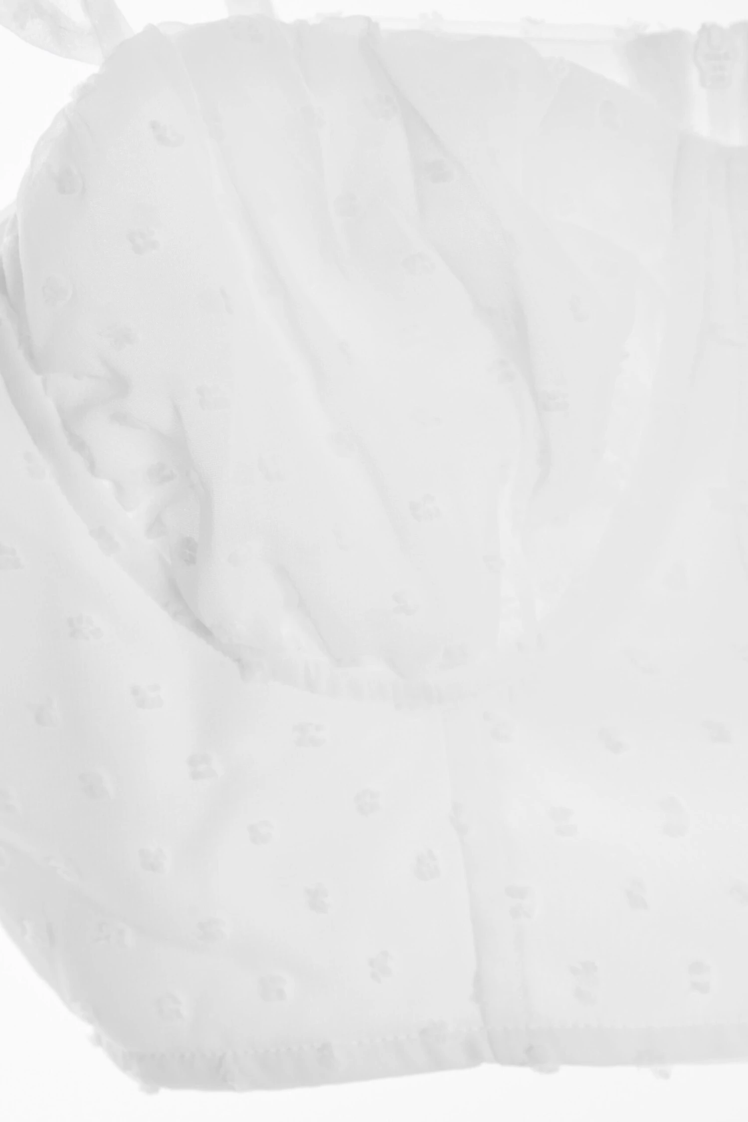 White Chiffon Dobby Crop Top 8 White Chiffon Dobby Crop Top - Image 6