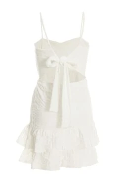 White Tie Back Skater Dress -Chic Summer Shop 00100038556 ZB