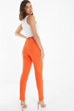 Orange Tapered Trousers -Chic Summer Shop 00100038570 XB