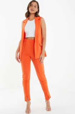 Orange Tapered Trousers -Chic Summer Shop 00100038570 XS