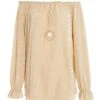 Beige Bardot Necklace Top -Chic Summer Shop 00100038574 ZM
