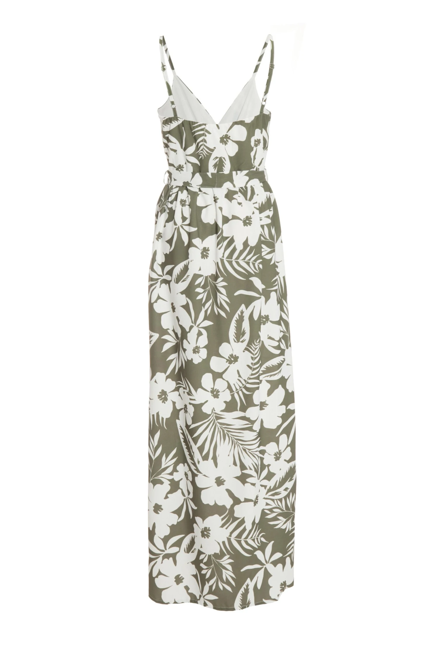 Khaki Tropical Print Maxi Dress 7 Khaki Tropical Print Maxi Dress - Image 5