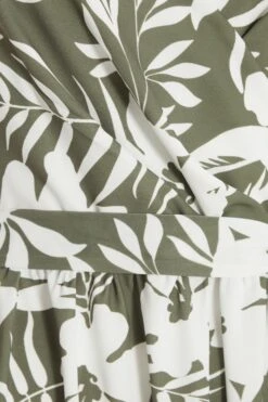 Khaki Tropical Print Maxi Dress 13 Khaki Tropical Print Maxi Dress -Chic Summer Shop 00100038590 ZS