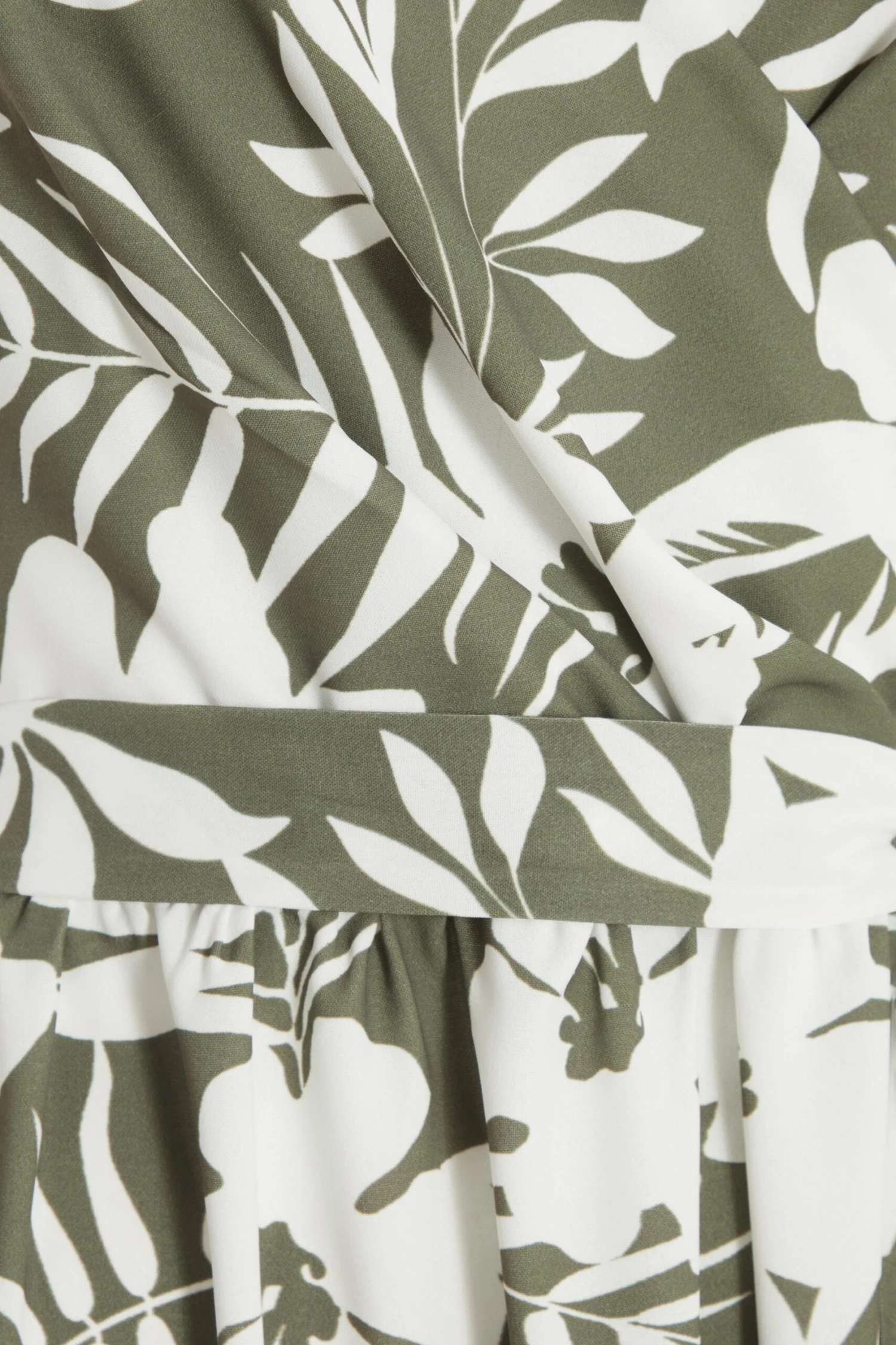 Khaki Tropical Print Maxi Dress 8 Khaki Tropical Print Maxi Dress - Image 6