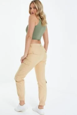 Camel Skinny Cargo Trousers 10 Camel Skinny Cargo Trousers -Chic Summer Shop 00100038605 XB