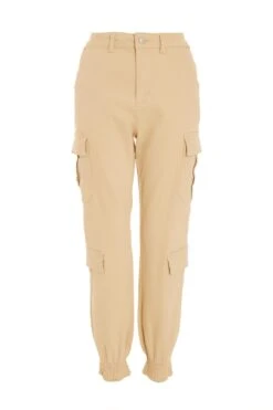 Camel Skinny Cargo Trousers