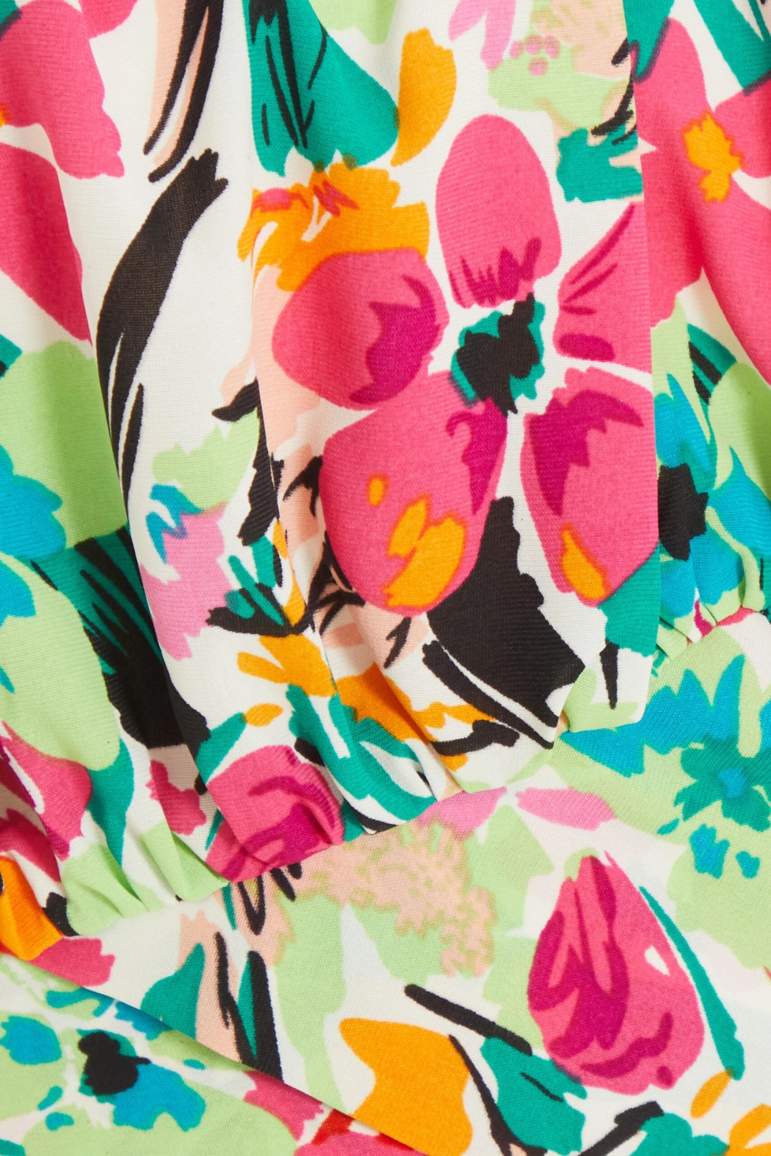 Multicoloured Floral Tie Back Crop Top 8 Multicoloured Floral Tie Back Crop Top - Image 6