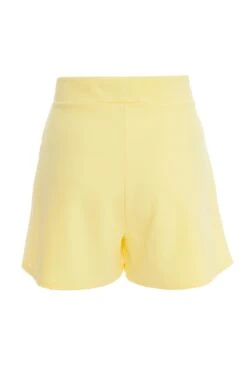 Yellow Button Tailored Shorts -Chic Summer Shop 00100038680 ZB
