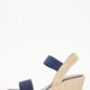 Navy Low Wedge Sandals -Chic Summer Shop 00100038692 ZM