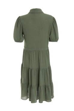 Khaki Wrap Mini Shirt Dress -Chic Summer Shop 00100038763 ZB