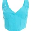 Blue Corset Crop Top -Chic Summer Shop 00100038764 ZM