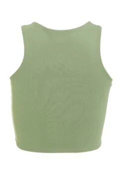 Khaki Crop Top -Chic Summer Shop 00100038786 ZB