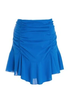 Blue Ruched Mini Skirt -Chic Summer Shop 00100038790 ZB