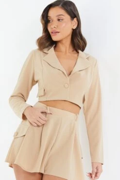 Stone Cropped Blazer -Chic Summer Shop 00100038800 XM