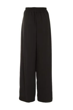 Black Buckle Palazzo Trousers -Chic Summer Shop 00100038843 ZB