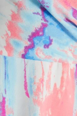 Blue Marble Print Peplum Top 13 Blue Marble Print Peplum Top -Chic Summer Shop 00100038849 ZS