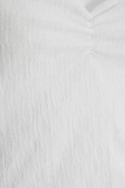 White Textured Frill Midi Dress 13 White Textured Frill Midi Dress -Chic Summer Shop 00100038881 ZS