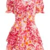 Pink Brush Stroke Playsuit 2 Pink Brush Stroke Playsuit -Chic Summer Shop 00100038961 ZM