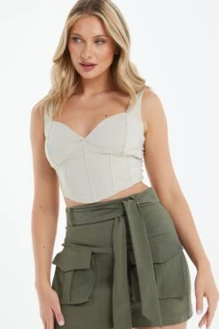 Khaki Cargo Mini Skirt 9 Khaki Cargo Mini Skirt -Chic Summer Shop 00100038977 XM