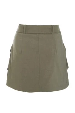 Khaki Cargo Mini Skirt 12 Khaki Cargo Mini Skirt -Chic Summer Shop 00100038977 ZB