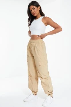 Camel Parachute Cargo Trouser -Chic Summer Shop 00100038980 XS