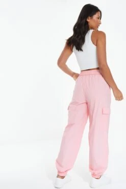 Pink Parachute Cargo Trouser -Chic Summer Shop 00100038982 XB