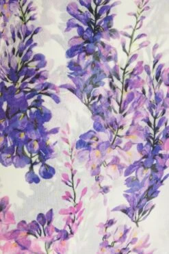 Purple Floral Print Tie Back Playsuit -Chic Summer Shop 00100039044 ZS