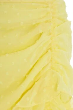 Yellow Chiffon Dobby Frill Mini Skirt -Chic Summer Shop 00100039046 ZS