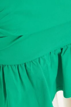 Jade Green Ruched Mini Skirt -Chic Summer Shop 00100039053 ZS