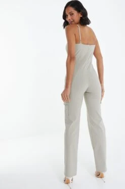 Stone Corset Cargo Jumpsuit -Chic Summer Shop 00100039054 XB