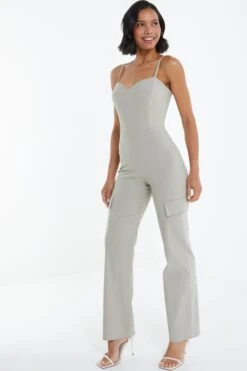 Stone Corset Cargo Jumpsuit -Chic Summer Shop 00100039054 XS