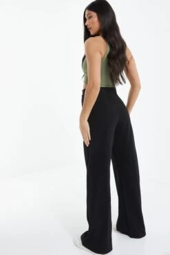 Black High Waisted Palazzo Trousers 10 Black High Waisted Palazzo Trousers -Chic Summer Shop 00100039071 XB
