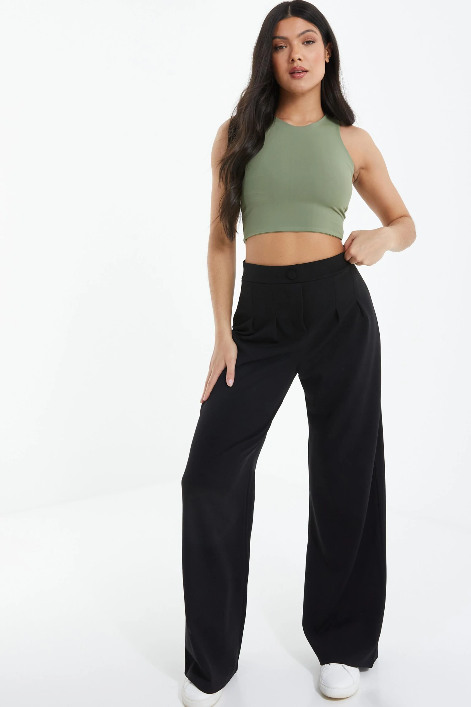 Black High Waisted Palazzo Trousers 4 Black High Waisted Palazzo Trousers - Image 2