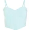 Mint Cropped Corset Top 2 Mint Cropped Corset Top -Chic Summer Shop 00100039085 ZM