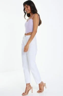 Lilac Cropped Corset Top -Chic Summer Shop 00100039086 XS