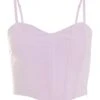 Lilac Cropped Corset Top -Chic Summer Shop 00100039086 ZM