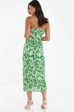 Green Aztec Print Midaxi Dress 10 Green Aztec Print Midaxi Dress -Chic Summer Shop 00100039113 XB