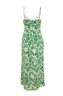 Green Aztec Print Midaxi Dress 12 Green Aztec Print Midaxi Dress -Chic Summer Shop 00100039113 ZB