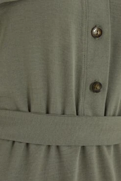 Khaki Shirt Midi Dress -Chic Summer Shop 00100039122 ZS