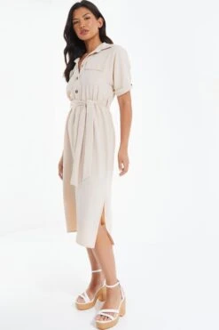 Stone Shirt Midi Dress 11 Stone Shirt Midi Dress -Chic Summer Shop 00100039124 XS