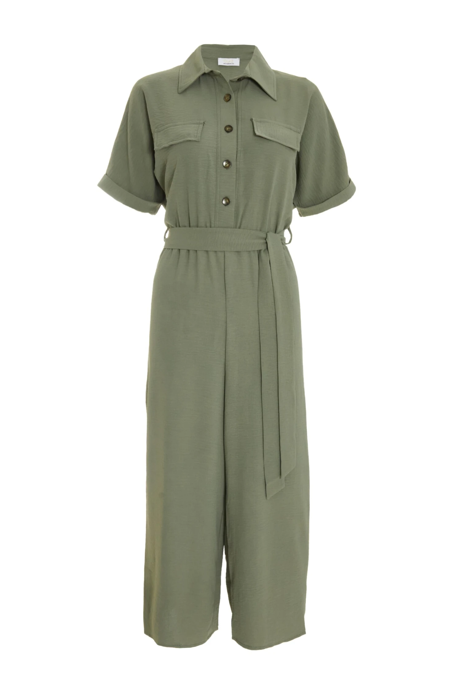 Khaki Utility Culotte Jumpsuit 3 Khaki Utility Culotte Jumpsuit