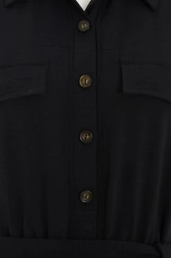 Black Utility Culotte Jumpsuit -Chic Summer Shop 00100039126 ZS