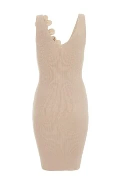 Stone Knitted Flower Mini Dress -Chic Summer Shop 00100039151 ZB