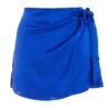 Royal Blue Wrap Satin Skort -Chic Summer Shop 00100039237 ZM